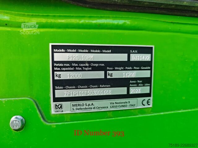 Telescopische lader Merlo P120.10 HM Forks + Basket 750 Hours!