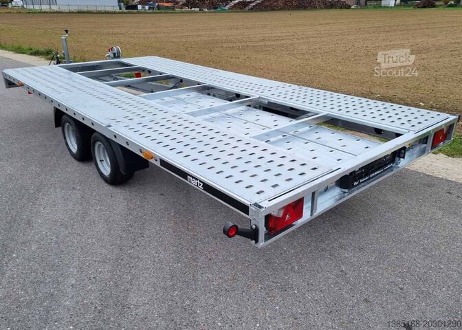 Prikolica za prevoz avtomobilov Martz  2,7t  4,5m mit Seilwinde Auto Anhänger Trailer KFZ Transporter