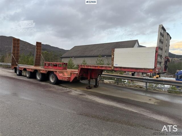 Låglastare Vang SHSL 4 axle machine trailer w/ hydraulic driving b