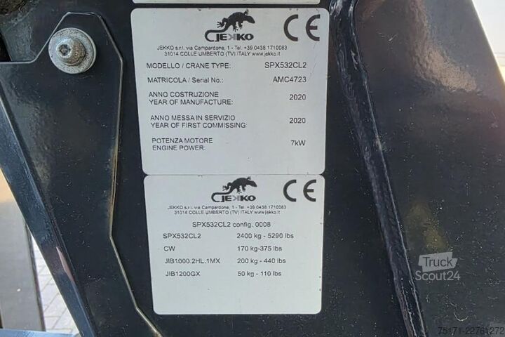 Grue mobile Jekko SPX532CL Electric, Remote Controlled, 17.3m Liftin