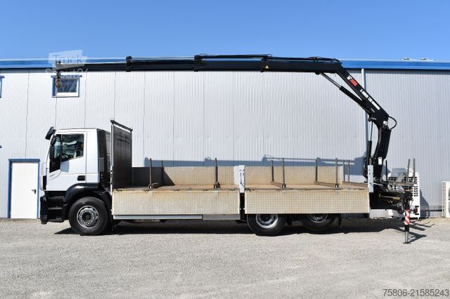 Automobilis ar plakanu platformu IVECO Stralis 260S42 Brücke/Kran Hiab/Retarder
