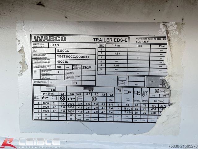 Tipper semitrailer STAS S300CX FerroStar*68m³*HARDOX*Liftachse*Alcoa*