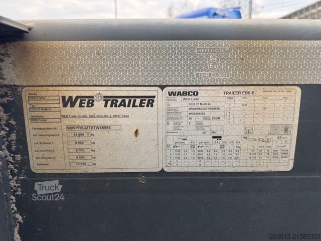 Auflieger-Wechselfahrgestell WEB-TRAILER LPRS24 Wechsel Containerchassis Ausziehbar