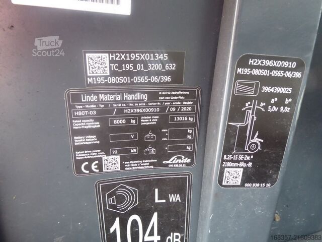 Frontgaffeltruck Linde H80T-03/