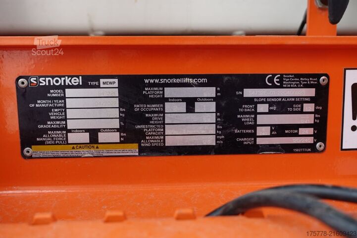 Arbeidsplattform Snorkel S4732E