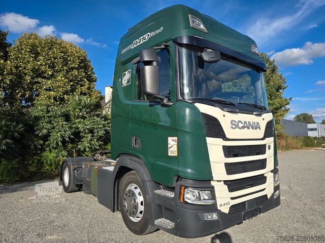 Tracteur routier standard SCANIA R410 Tacho Gen2 / Blatt-Luft / Bycool
