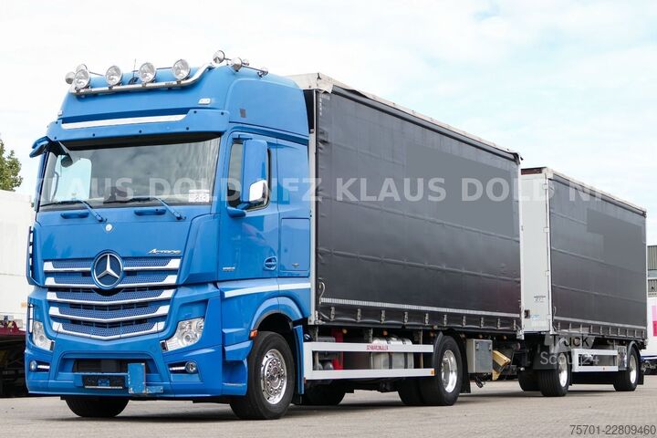 Камион платформа с брезент MERCEDES-BENZ Actros 1863 Komplettzug Durchladesystem