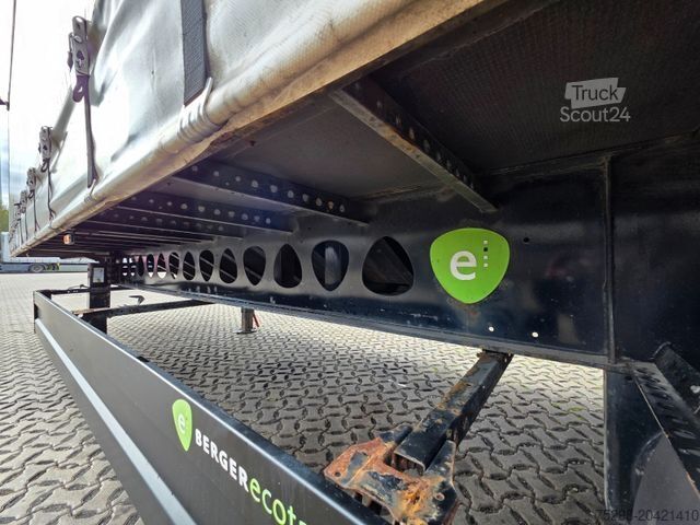 Auflieger mit Pritsche & Plane BERGER SAPL24 / Coilmulde / 5.450 kg Leergewicht