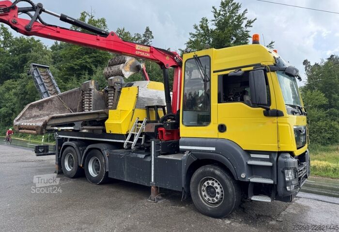 Macara montată pe camion MAN TGS 33.480 6x4 Chippo 5010 / Swiss-Vehicle