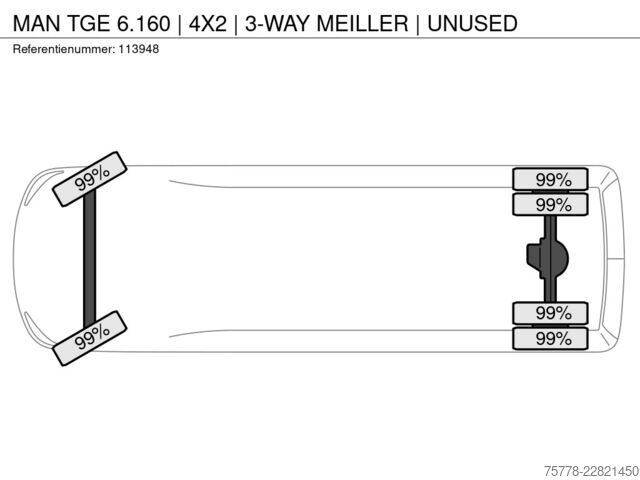 Camion de gunoi MAN TGE 6.160 | 4X2 | 3-WAY MEILLER | UNUSED