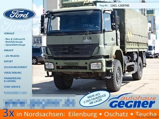 Plattewagen met zeil MERCEDES-BENZ Axor 1829 A 4x4 Pritsche/Plane