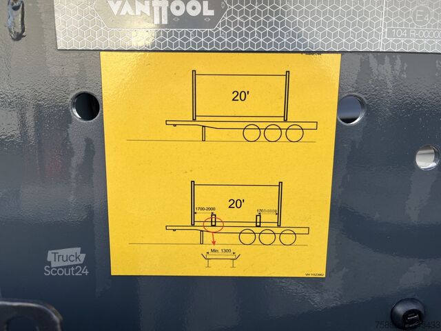 Konteinerių vežimas Van Hool A3C002 / ADR / 3x SAF / 20 FT Container