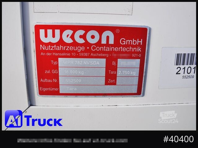 Wechselbrücke mit Pritsche & Plane WECON WPR 782 NVSGA, Jumbo verzinkt, durchladbar