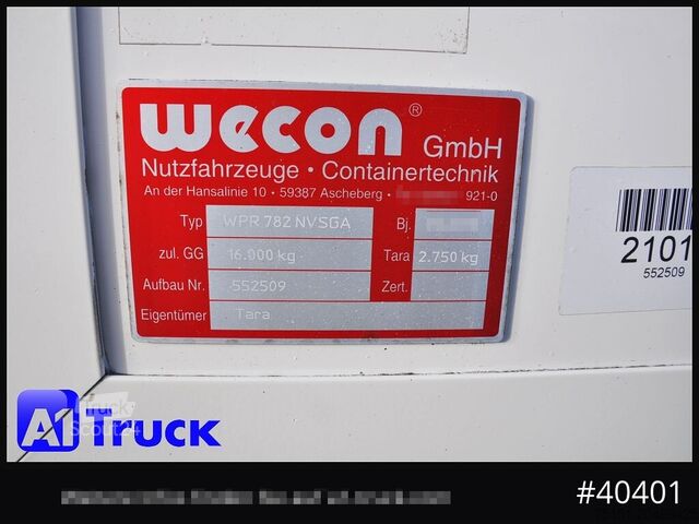 Wechselbrücke mit Pritsche & Plane WECON WPR 782 NVSGA, Jumbo verzinkt, durchladbar