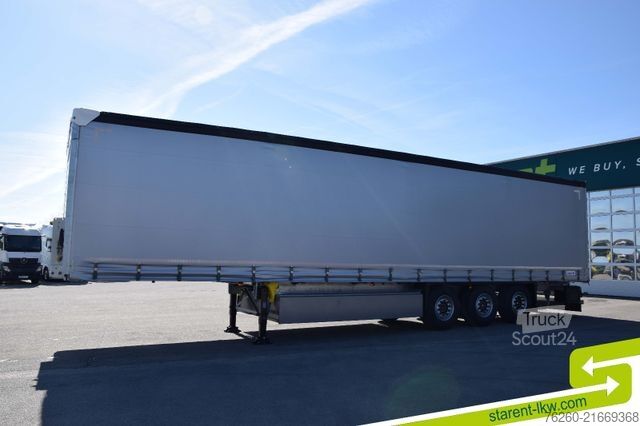 Semiremorcă deschisă cu prelată SCHMITZ CARGOBULL Liftachse Palettenkasten XL und Getränke MIETE