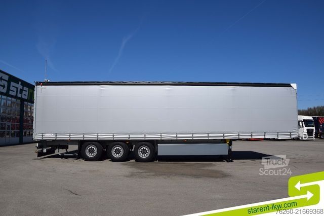 Semiremorcă deschisă cu prelată SCHMITZ CARGOBULL Liftachse Palettenkasten XL und Getränke MIETE