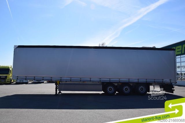 Semiremorcă deschisă cu prelată SCHMITZ CARGOBULL Liftachse Palettenkasten XL und Getränke MIETE