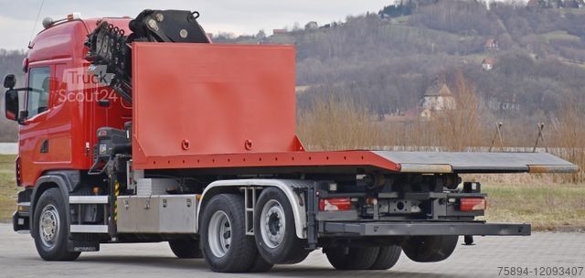 Кран, змонтований на вантажівці SCANIA G 400 * Abschleppwagen 6,40m* KRAN + FUNK * TOP