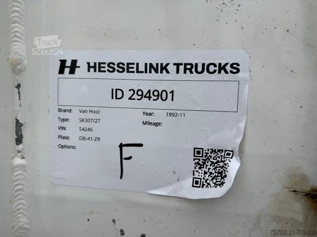 Volquete Van Hool SK307/27 60m3 2 Graanluiken Trommelrem Opbergki...