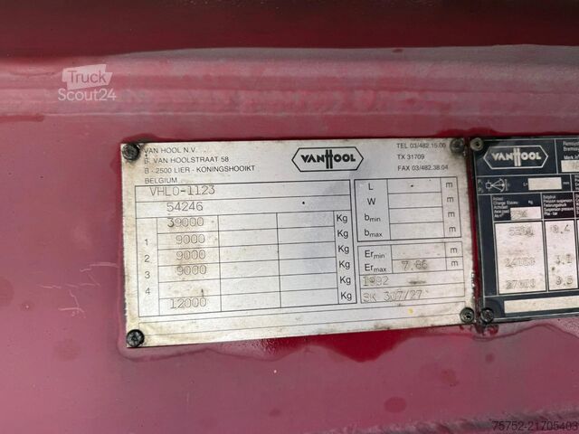 Volquete Van Hool SK307/27 60m3 2 Graanluiken Trommelrem Opbergki...