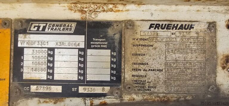 Camion de gunoi Fruehauf DF33C13RL presse - DF33C13RL