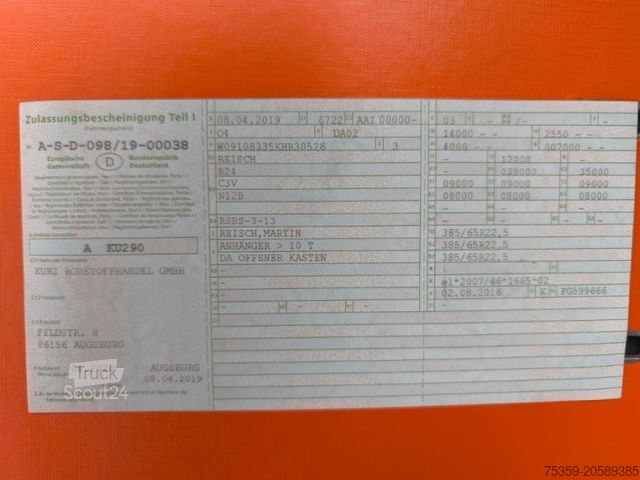 Semi-remorque à plancher roulant KNAPEN Reisch Walkingfloor