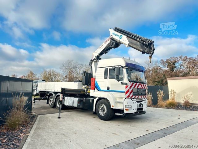 Camião de plataforma MAN TGA 26.400 6x2 Wechselpr. KRAN 25m Seilwinde