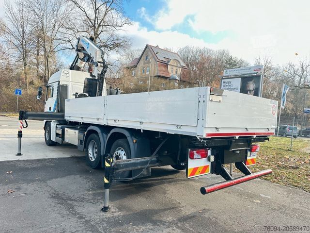 Platforminis sunkvežimis MAN TGA 26.400 6x2 Wechselpr. KRAN 25m Seilwinde