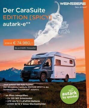 Halvintegrerad husbil Weinsberg CaraSuite 650 MEG EDITION [SPICY] Edition Spicy "Autark e"