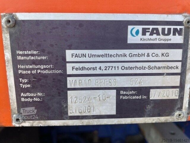 Vuilniswagen Mercedes-Benz 2529 L Axor 6x2 EEV/ Faun VarioPress 524