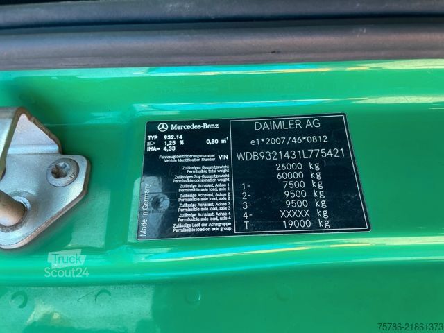Kroghejselastbil MERCEDES-BENZ Actros 2641 BB / MP3/ Hyva 20.51 Abroller/ AC
