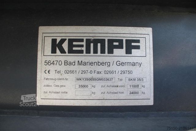 Kippers oplegger KEMPF SKM 35/3 - Getreide Kippmulde - m³ - Nr.: 637