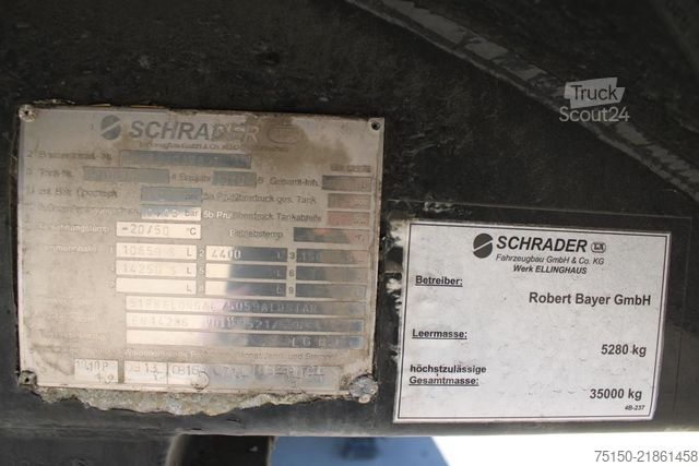Puspiekabes cisterna SCHRADER Z-STA 24-44,3/4 -Diesel/Benzin PEILSTAB Nr.: 920