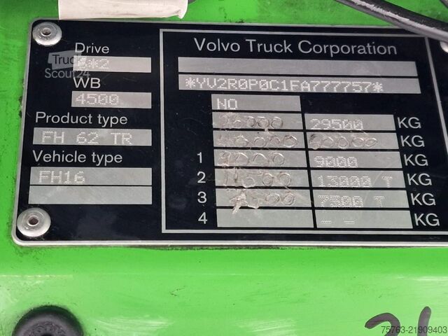 Система за рамо с кука Volvo FH 16.750 Globetrotter XL 6x2 - 20T Multilift H...