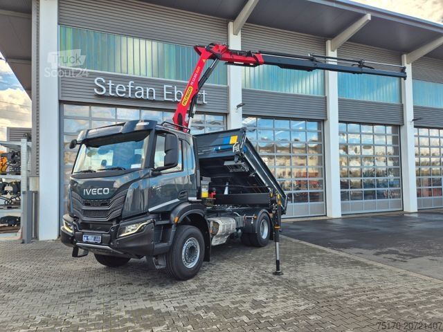 Dreiseitenkipper LKW IVECO AD200X46/P HR OFF Palfinger PK 12.501 Funk AHK