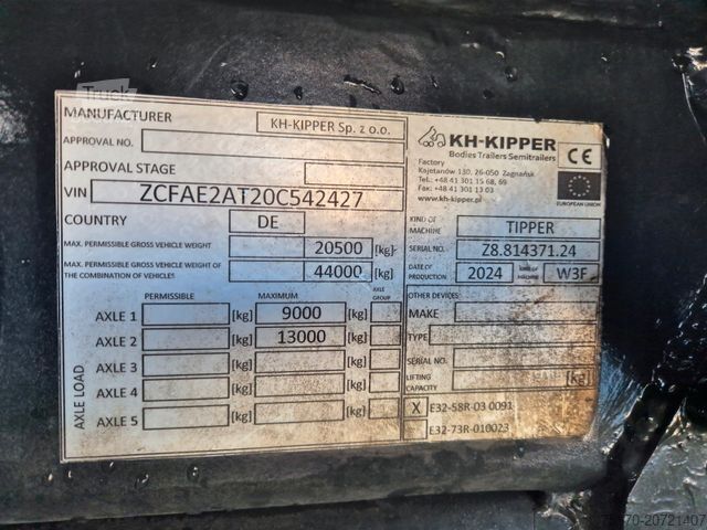 Dreiseitenkipper LKW IVECO AD200X46/P HR OFF Palfinger PK 12.501 Funk AHK