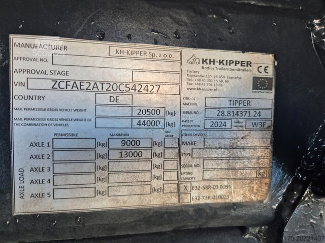 Dreiseitenkipper LKW IVECO AD200X46/P HR OFF Palfinger PK 12.501 Funk AHK