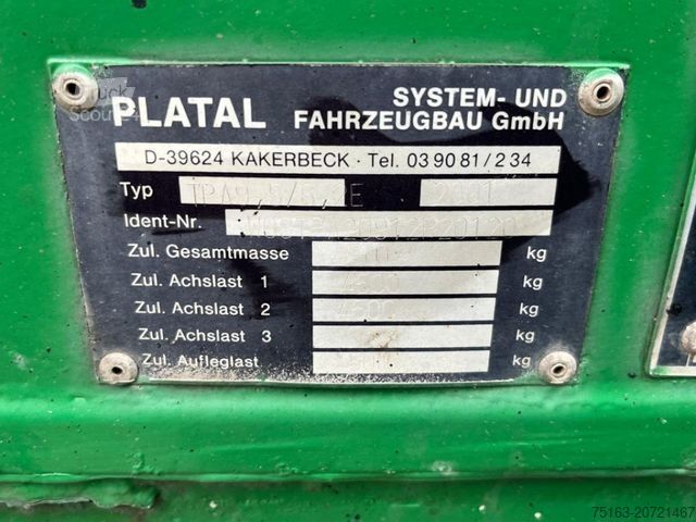 Open aanhangwagen Pritschenanhänger TPA 9,5/6,2E Planenanhänger Sc