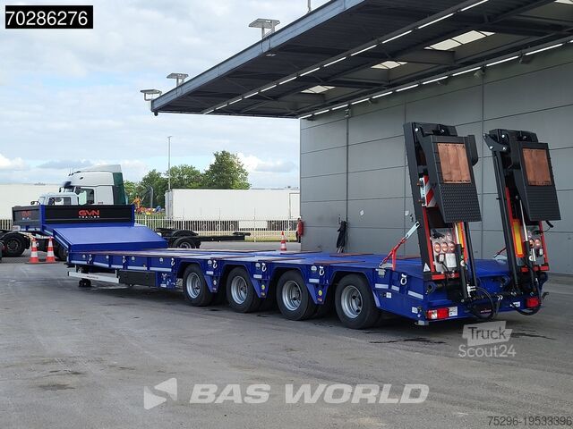 Dieplader GVN Trailer 4 axles NEW Lift+Lenkachse Hydraulic Ramps
