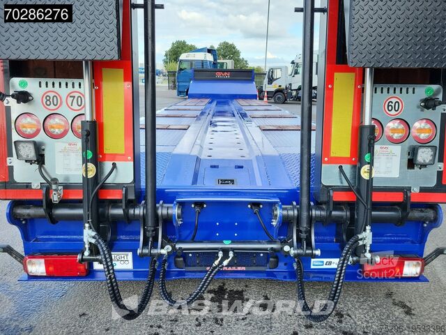 Dieplader GVN Trailer 4 axles NEW Lift+Lenkachse Hydraulic Ramps