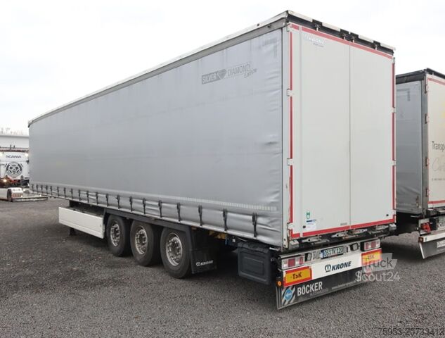 Open oplegger met zeil Krone SDP 27 Palettenkasten Liftachse Getränke