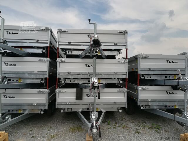 Remolque basculante Debon PW Kipper elektro mit Laubgitter direkt