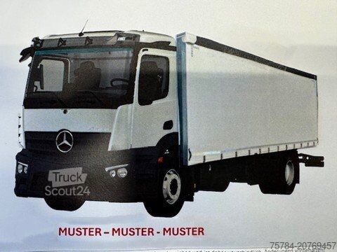Platformas kravas automašīna ar tentu MERCEDES-BENZ 1836 ACTROS, PLANE, LADEBORDWAND, MIETKAUF MGL.