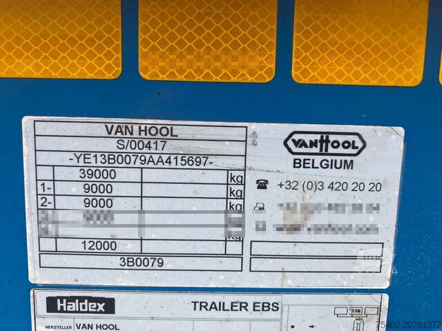 Transport de conteneurs Van Hool 3B0079 / Extendable / SAF + Disc Brakes