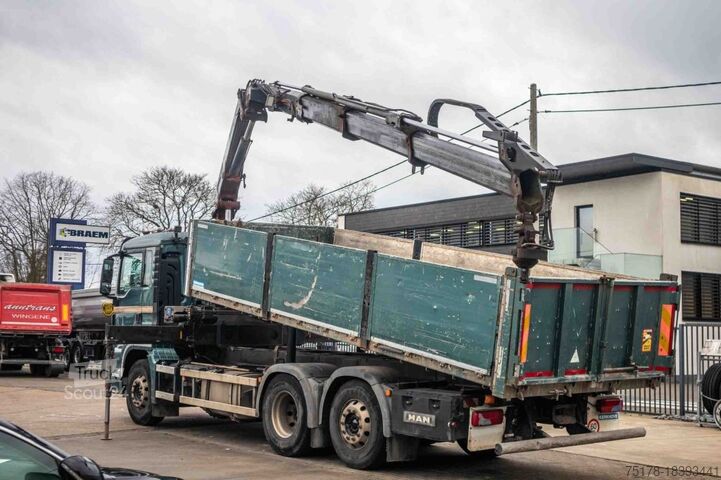 Camion-benne avec grue MAN TGS 26.440 BL + HMF 1520