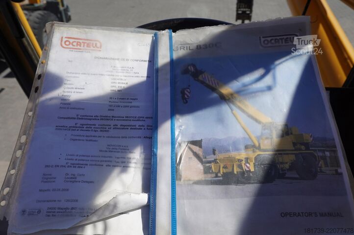 Terepdaru Locatelli Gril 830 C rough terrain crane/ 1700 MTH