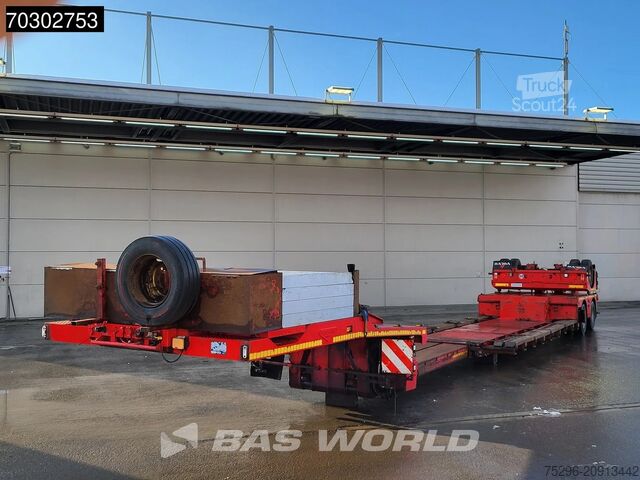 Nizki nakladalnik Broshuis 2ABD-38A 3 axles 3x Steering Axle Extendable