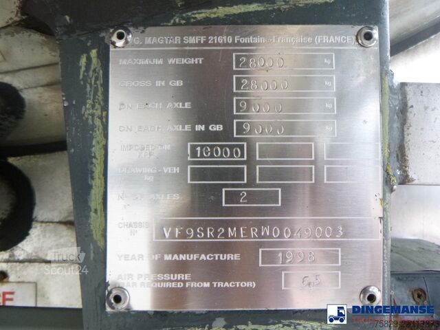 резервуар Magyar Fuel / oil tank inox 23 m3 / 7 comp + pump