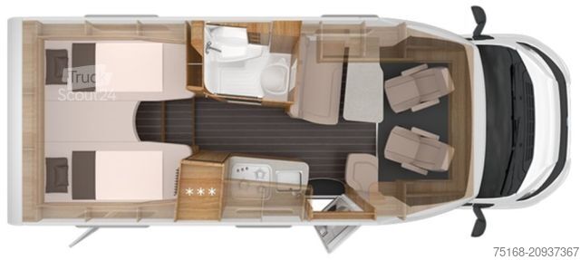 Daļēji integrēta kemperis KNAUS Sky TI 650 MEG IC- Line Modell 2026 / LTE / Rück