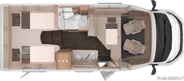 Daļēji integrēta kemperis KNAUS L!VE TI 650 MEG Platinum Selection Modell 2025 /